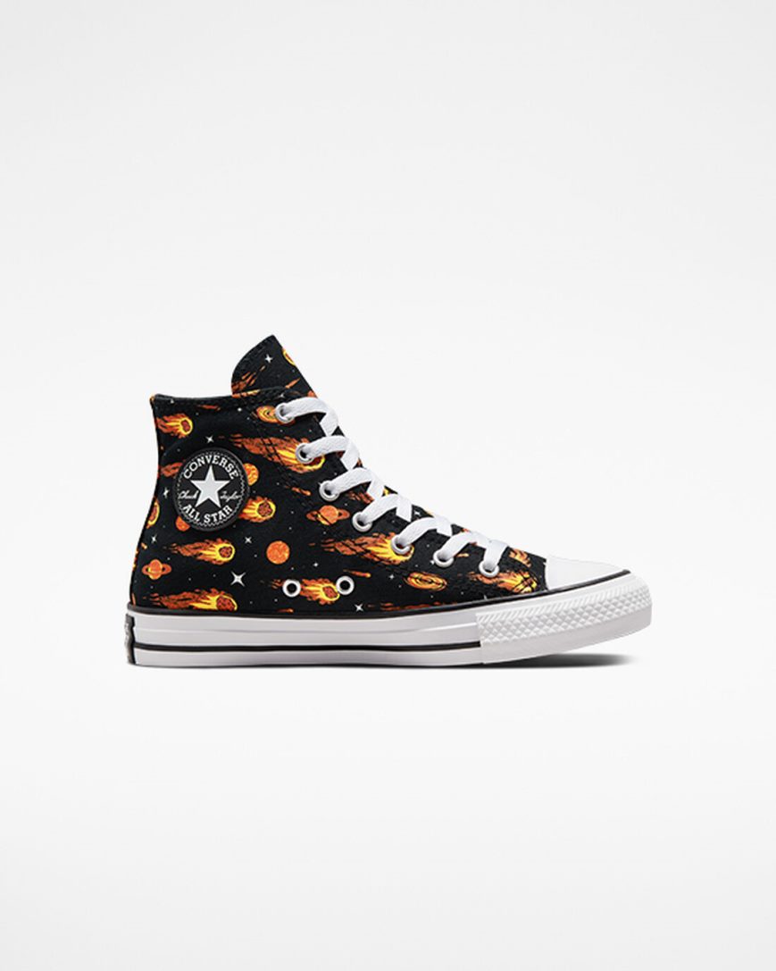 Chlapecké Boty Vysoké Converse Chuck Taylor All Star Comets Černé Bílé | CZ WGRV85